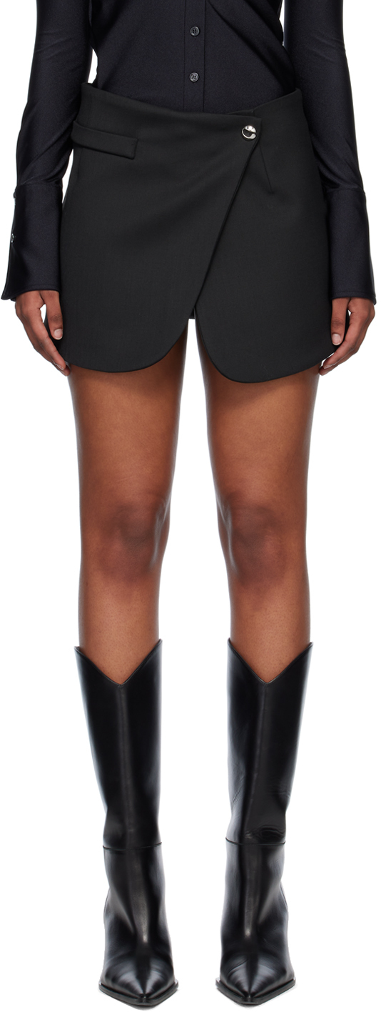 Black Wrap Miniskirt