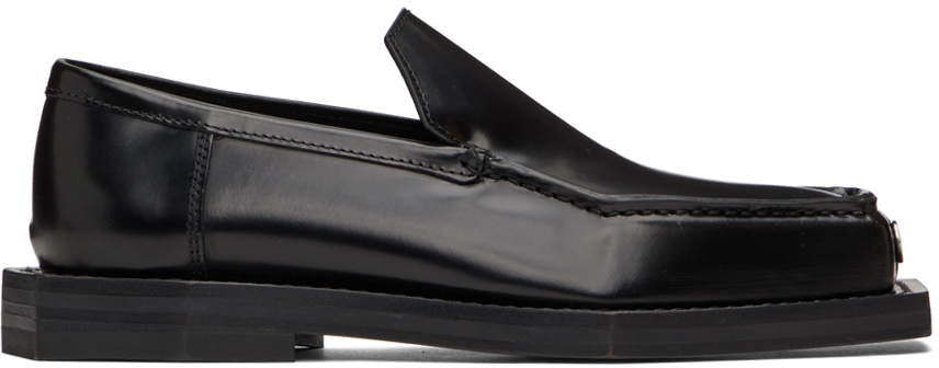 Nicholas Kirkwood Casati Pearl Loafers Black Croc Embossed Leather