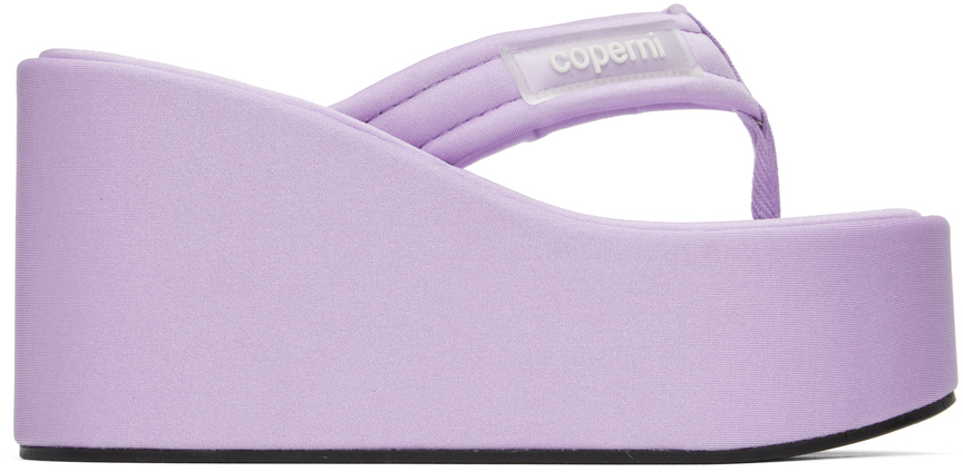 Purple Wedge Sandals
