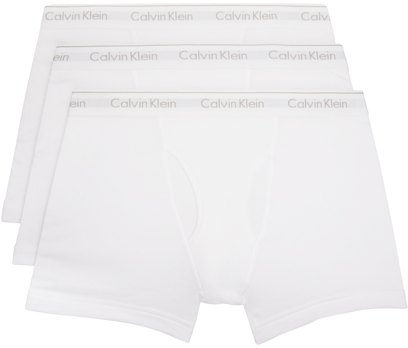 Calvin Klein Underwear: Three-Pack White Classic Boxer Briefs | SSENSE