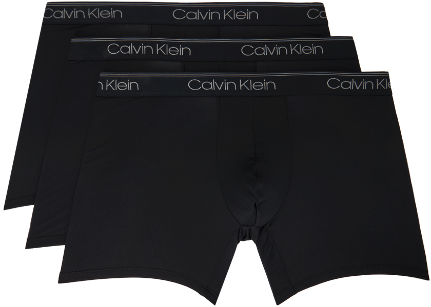 Calvin Klein Underwear Three-Pack Black Micro Boxer Briefs