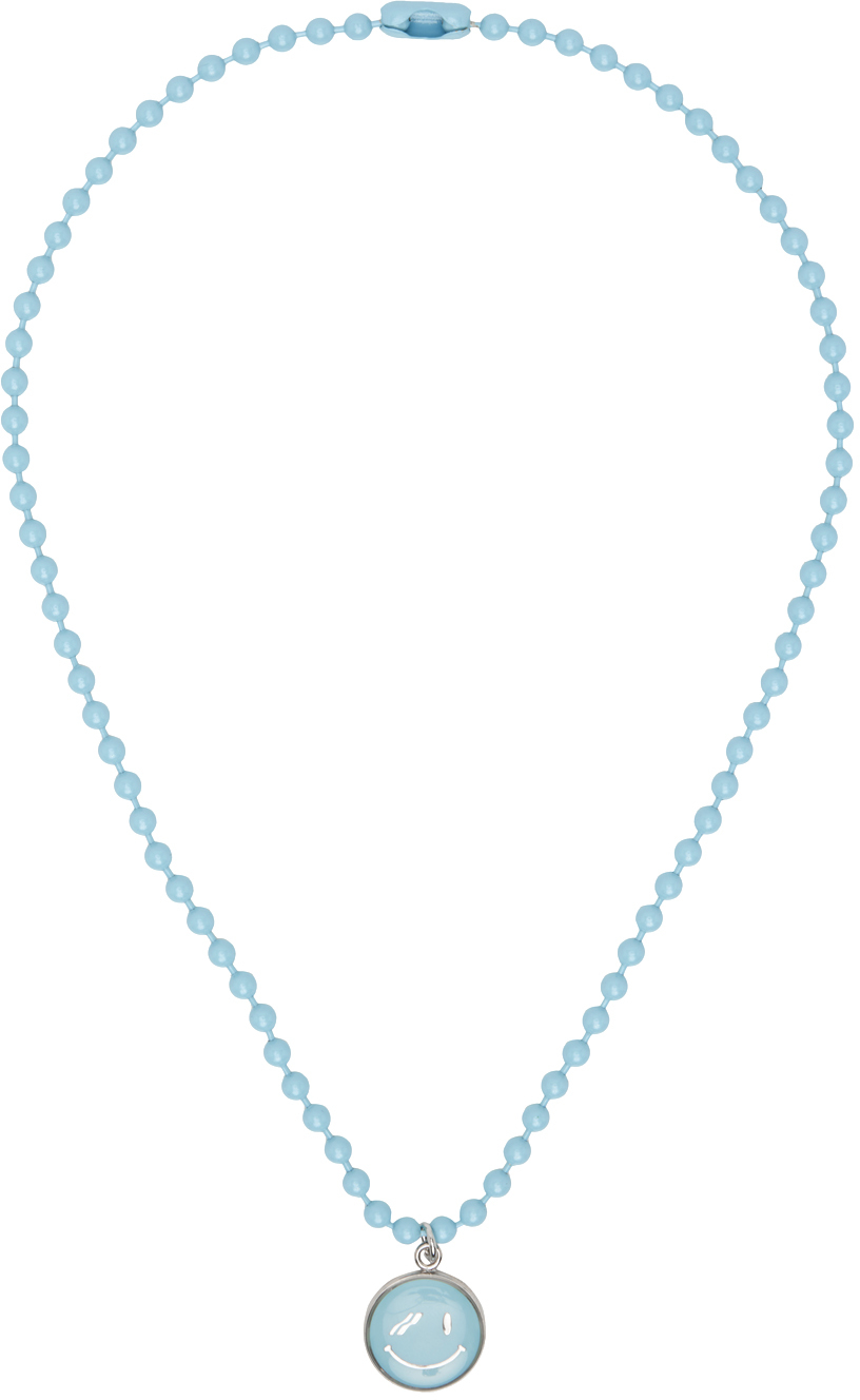 Blue Smiley Necklace