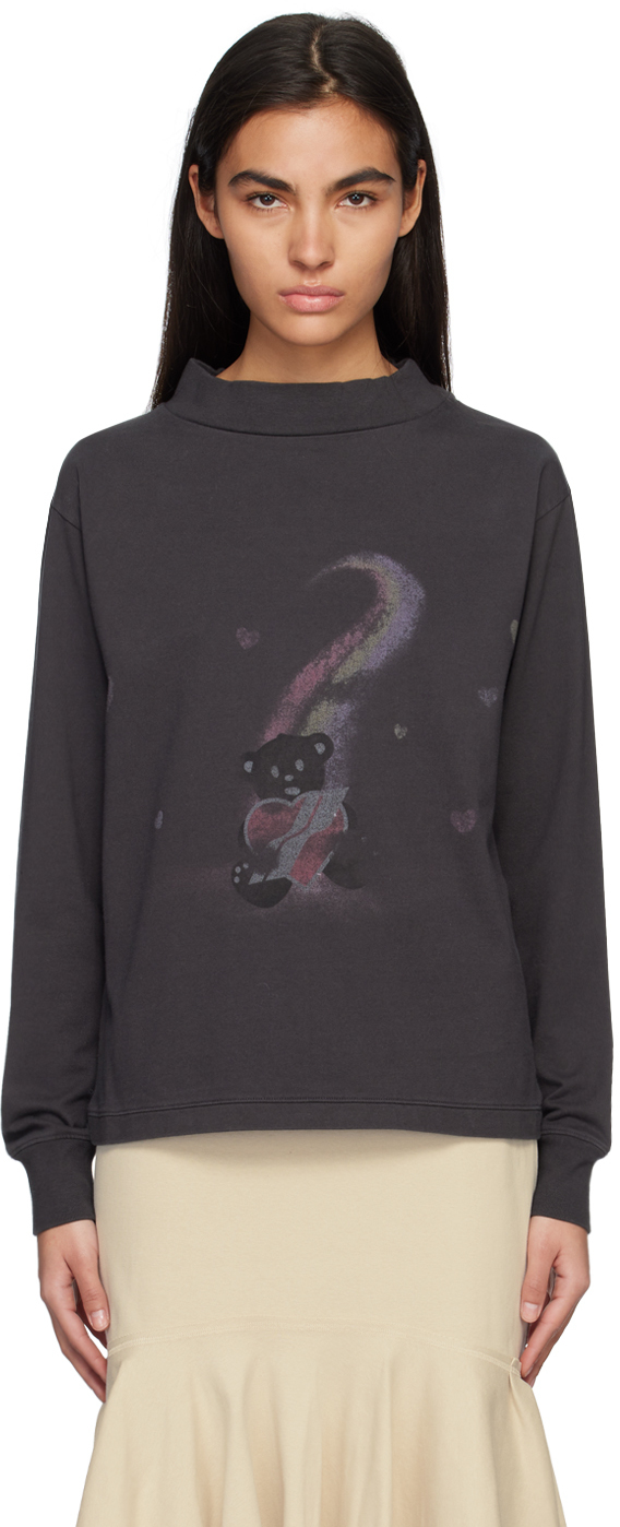 Gray Teddy Bear Long Sleeve T Shirt By We11done On Sale 