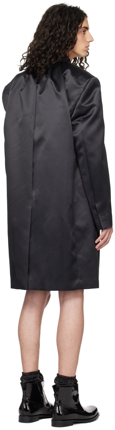 We11 Done Black Two-button Coat In Black