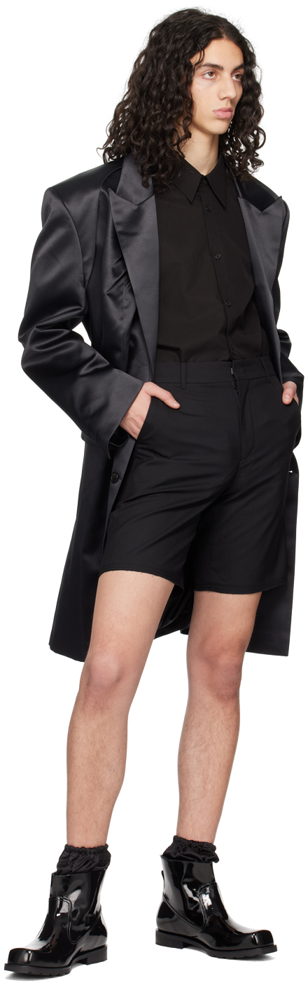 We11 Done Black Two-button Coat In Black