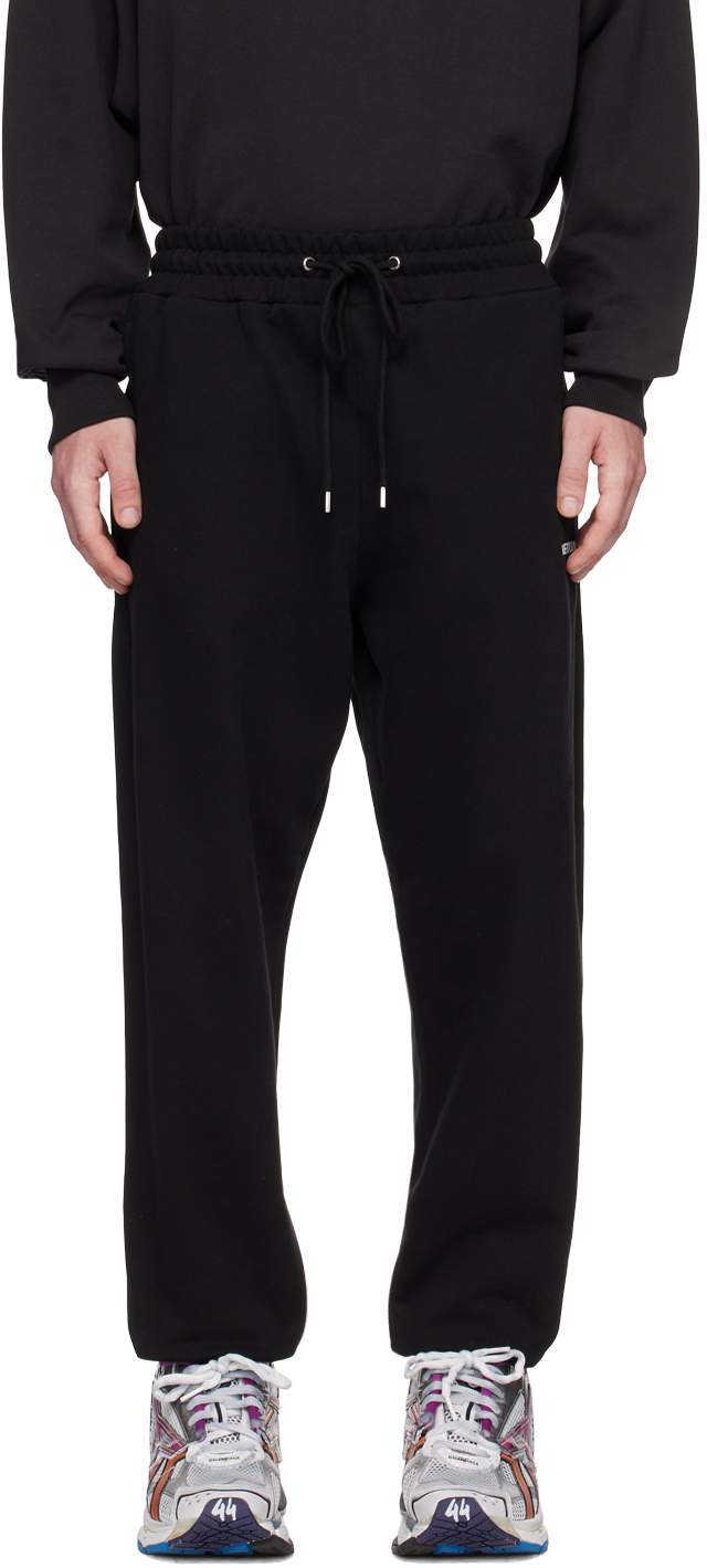 WE11 DONE BLACK JOGGER LOUNGE PANTS