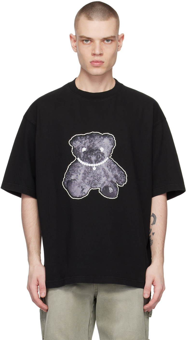 We11done: Black Pearl Necklace Teddy T-Shirt | SSENSE UK
