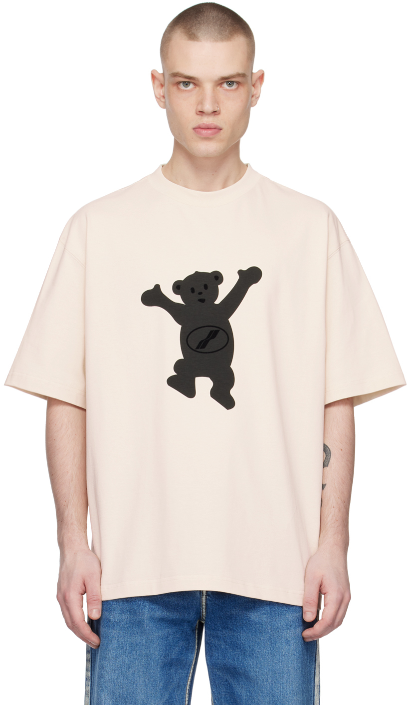 Shop We11 Done Beige Teddy T-shirt In Ivory