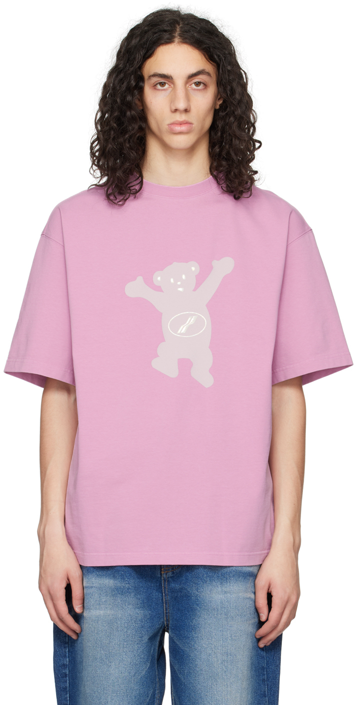 We11done: Pink Teddy T-Shirt | SSENSE Canada