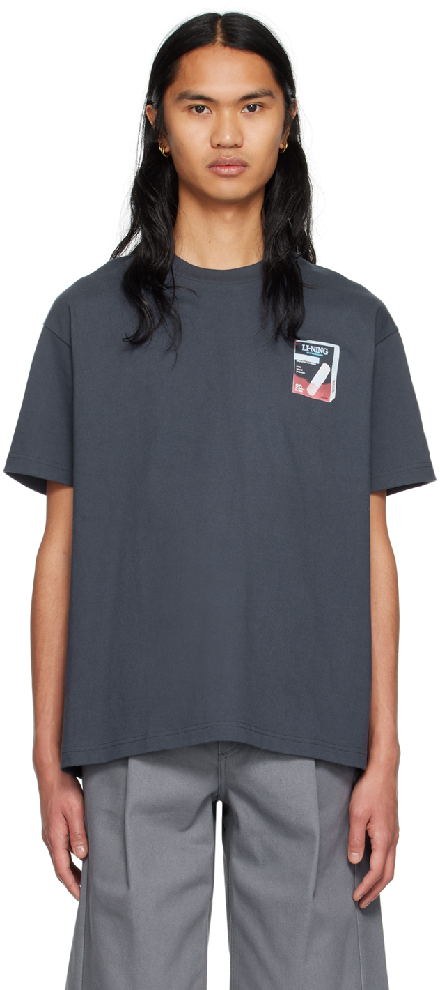 Li-Ning Navy Skateboard T-Shirt