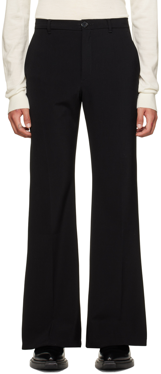 Black Tailored Bell Bottom Trousers