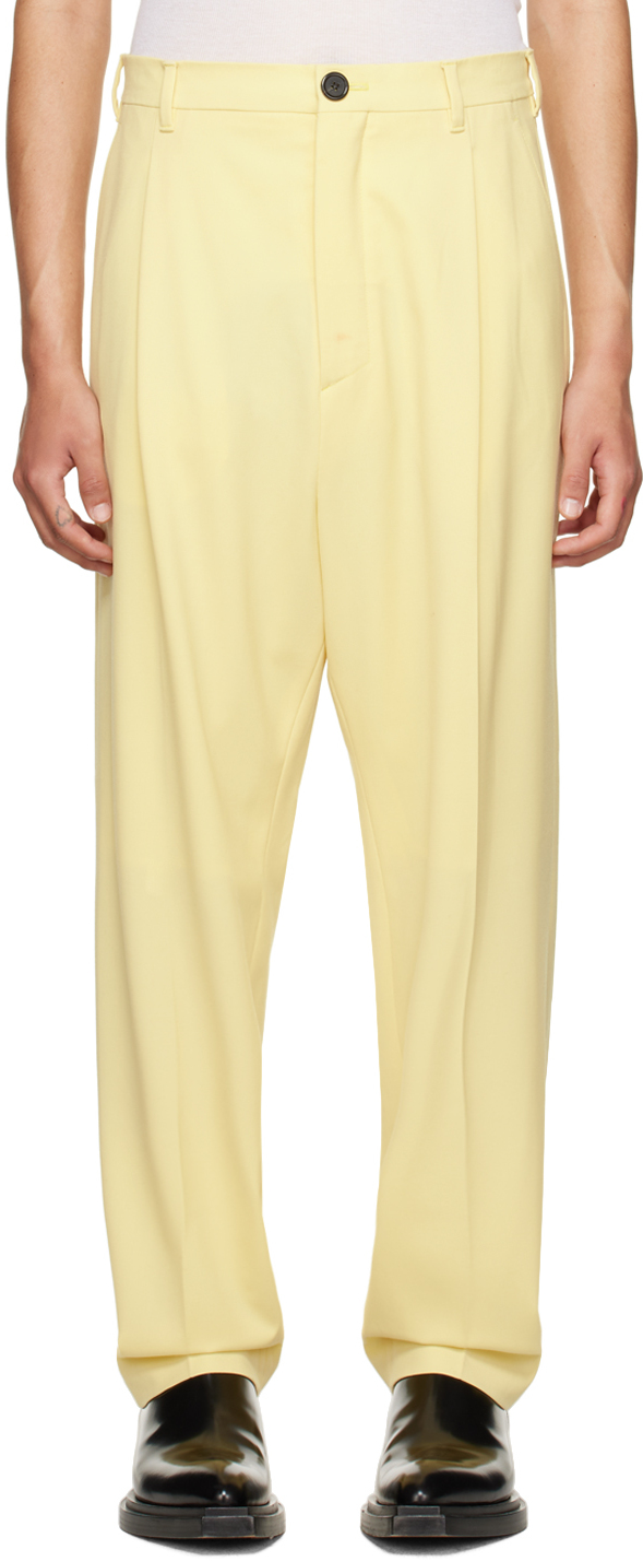 Lu'u Dan Yellow Tailored Trousers In Custard