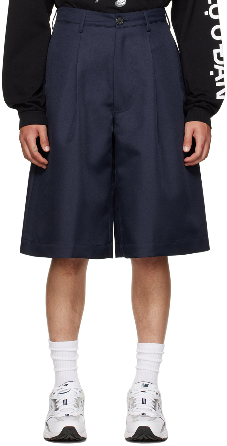 LU'U DAN SSENSE Exclusive Navy Wide Shorts