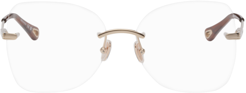 Chloé Rose Gold Rimless Glasses