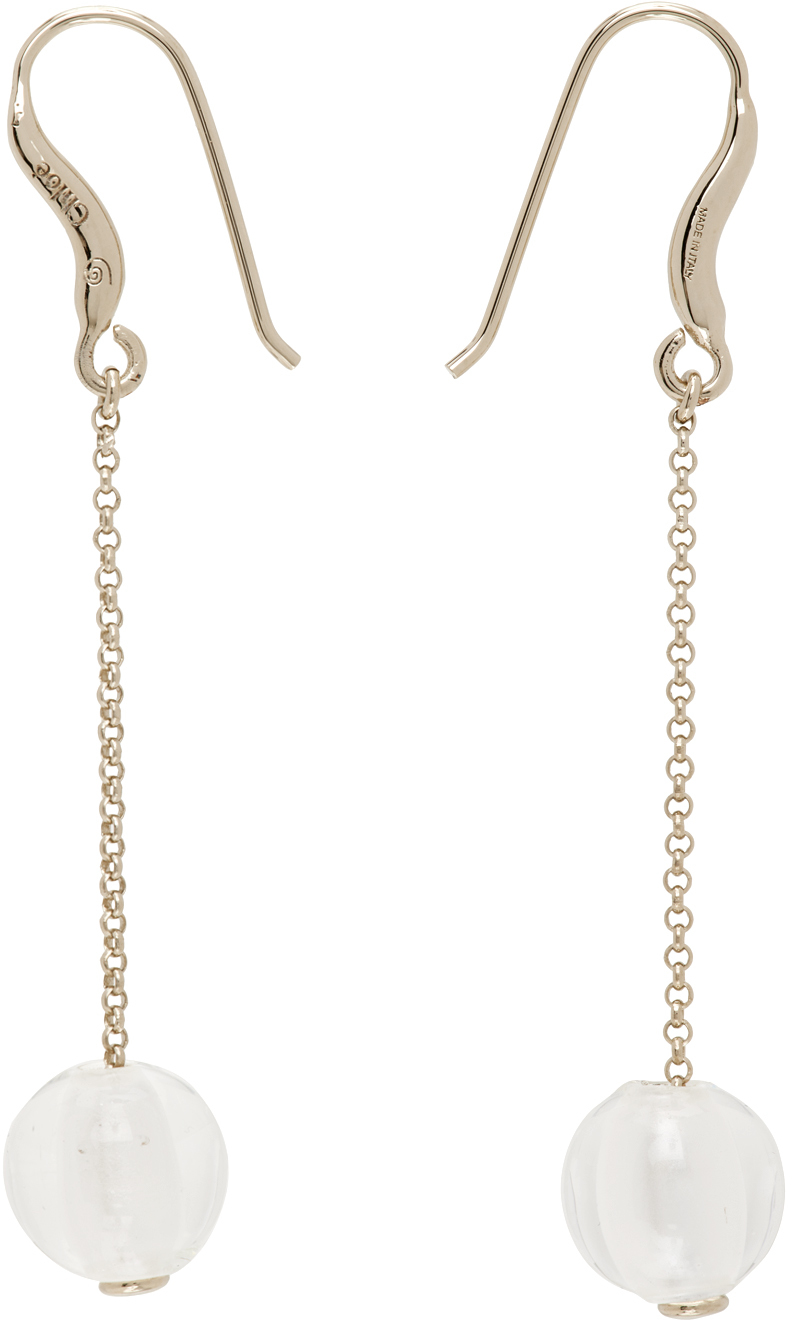 Chloé Darcey Pearl Earrings In Gold