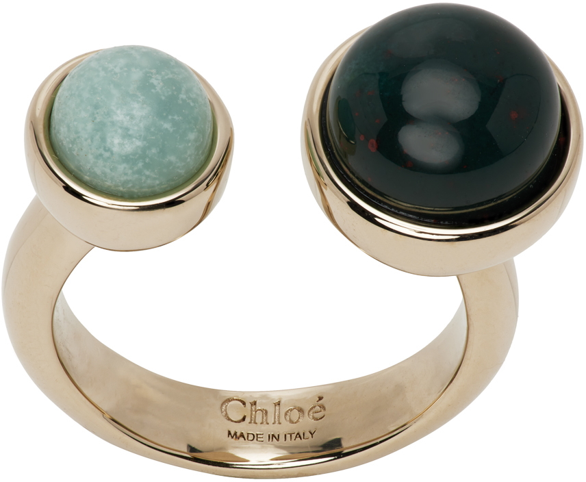 Chloé Gold & Blue Zodiac Ring In 9cl Multicolor 12