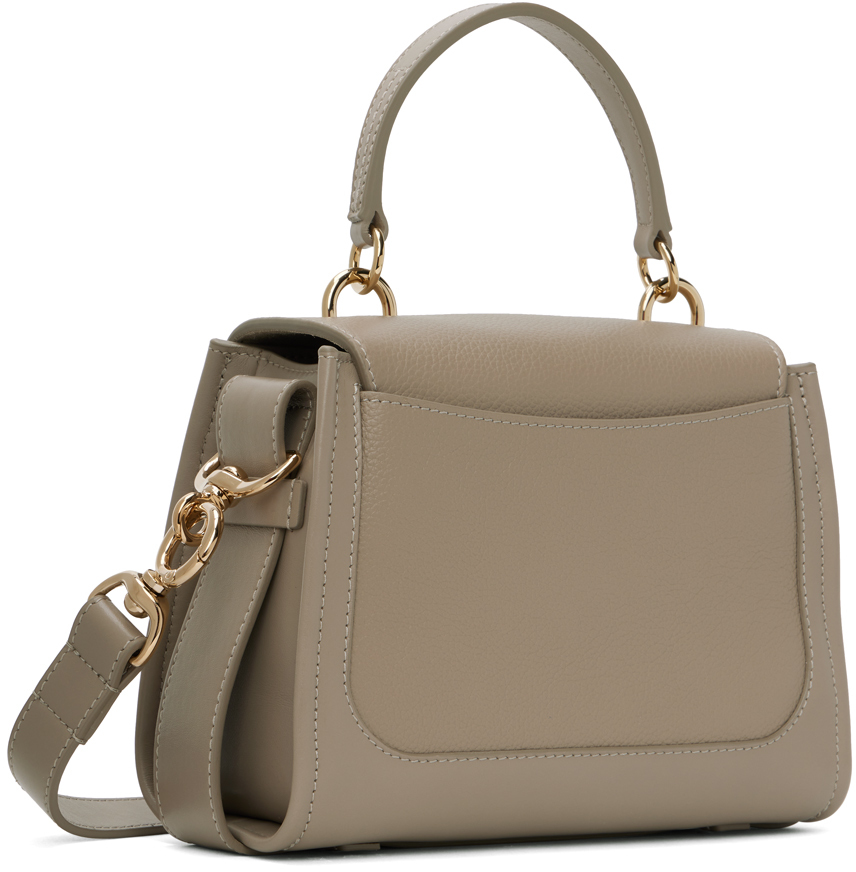 Chloé Taupe Mini Tess Day Bag In 23w Motty Grey