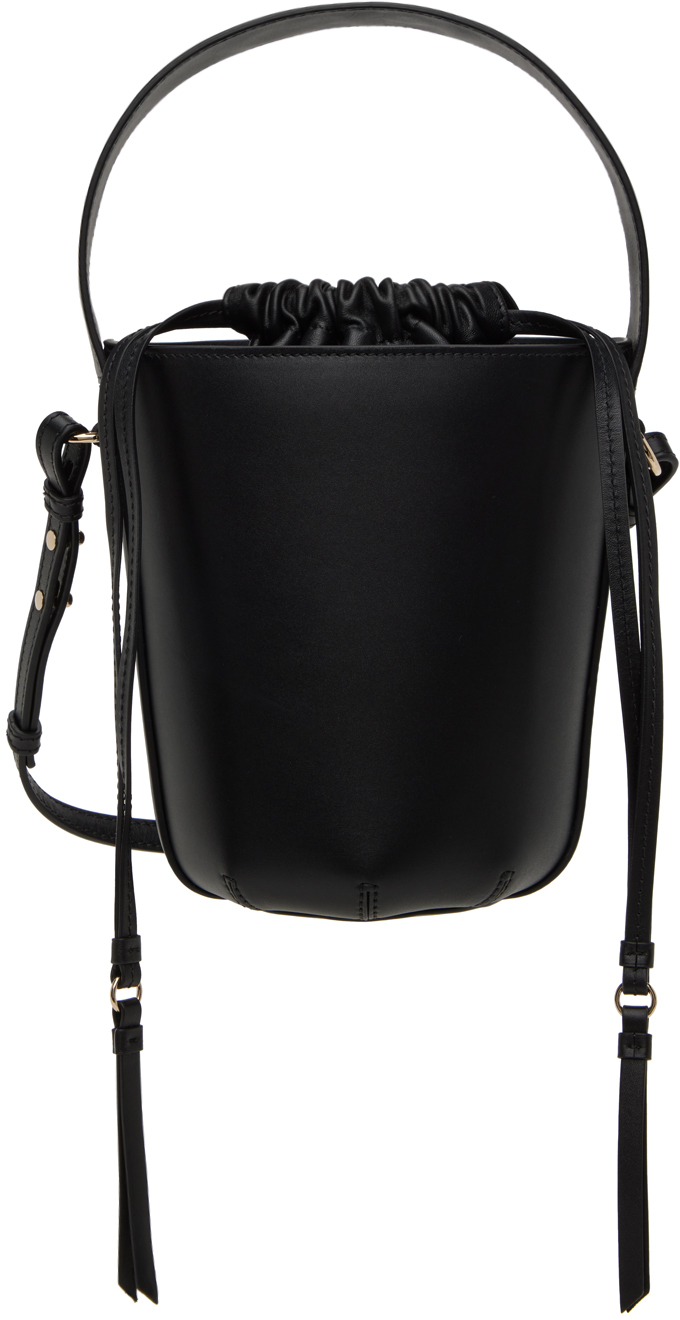 Shop Chloé Black Sense Bucket Bag In 001 Black