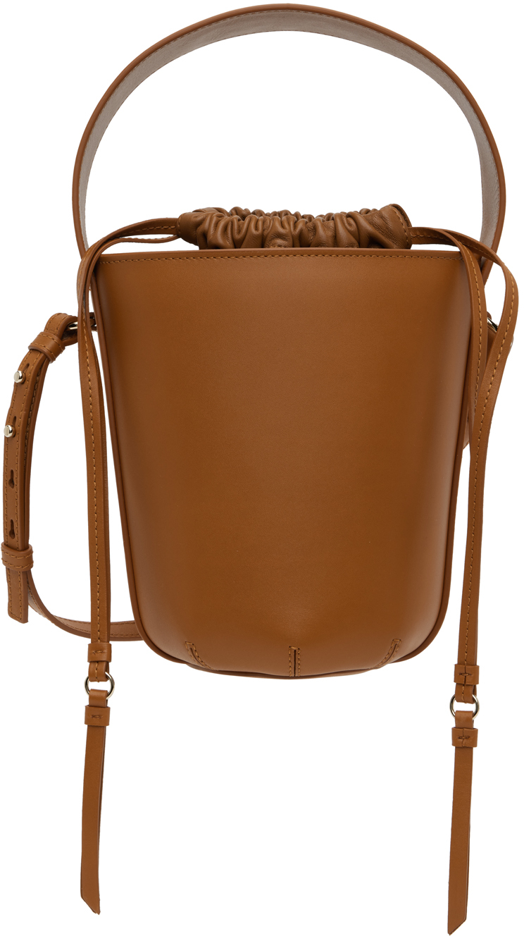 Sense Small Leather Bucket Bag in Beige - Chloe