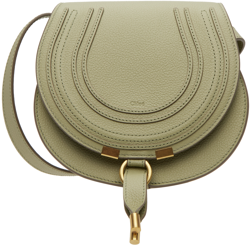 Chloé Green Small Marcie Saddle Bag
