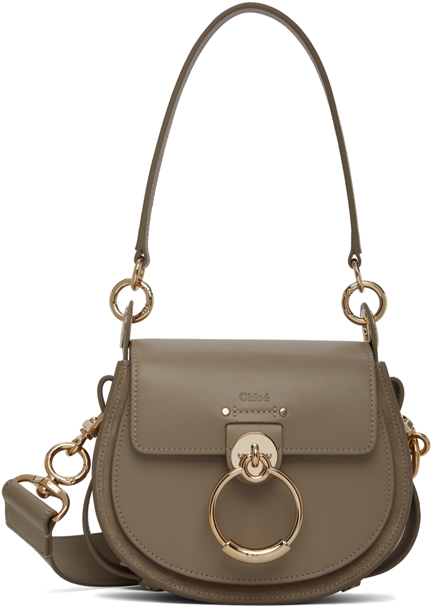 Chloé Taupe Small Tess Bag In 23w Motty Grey