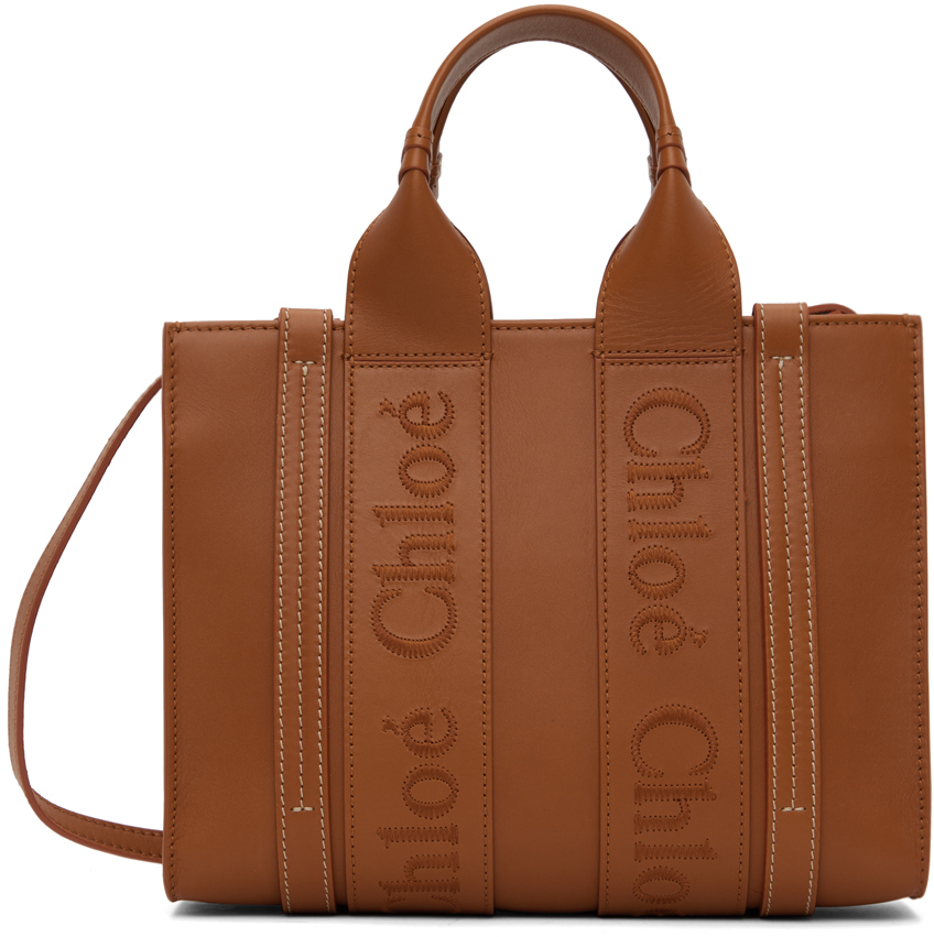 Chloé Brown Small Woody Tote
