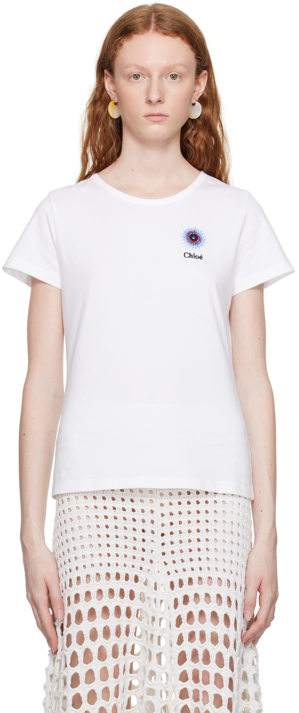 Chloé White Fitted T-Shirt