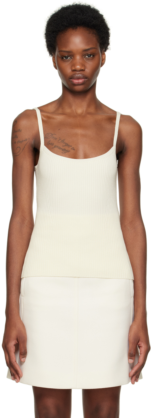 Chloé Off-white Darted Camisole In 120 Lovely White