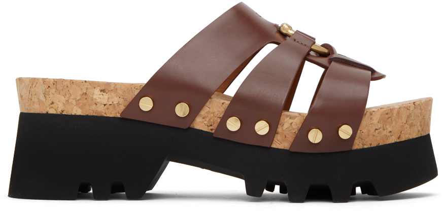 Chloé Brown Owena Platform Sandals