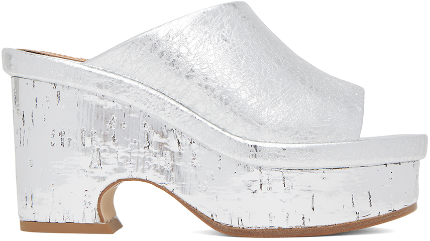 Chloé Silver Oli Platform Heeled Sandals