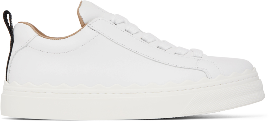 Chloé Chloe White Leather Lauren Low-top Sneakers