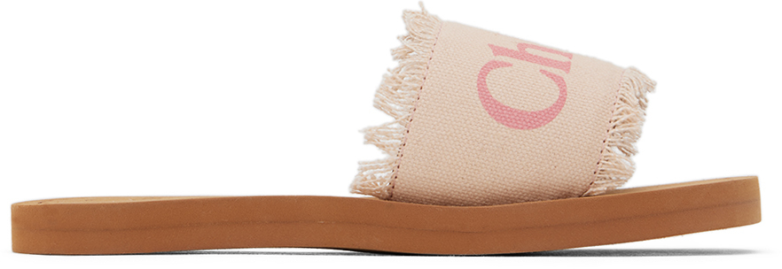 Chloé Kids' Logo-print Sandals In Brown