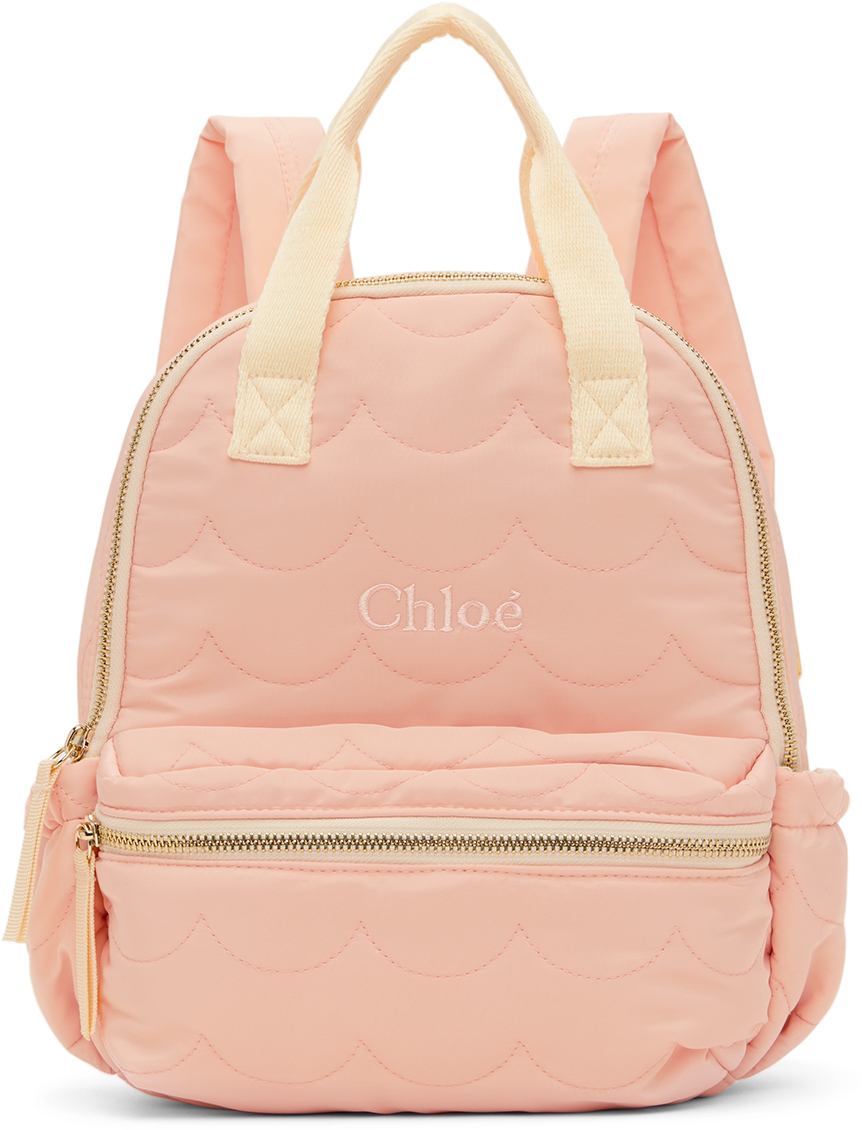 Kids Pink Quilted Backpack by Chloé SSENSE Canada
