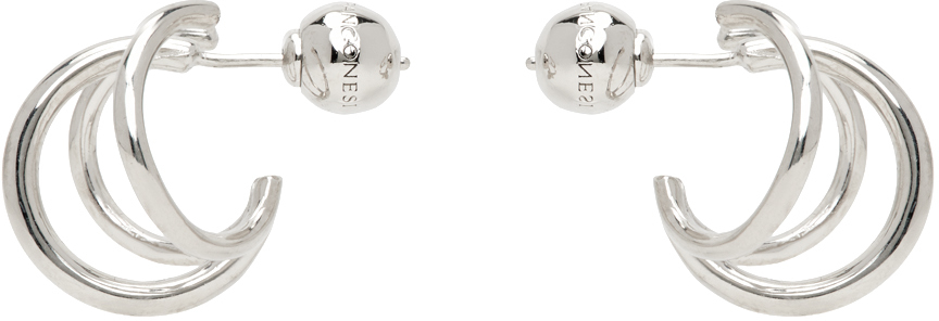 Panconesi Silver Triple Stellar Earrings