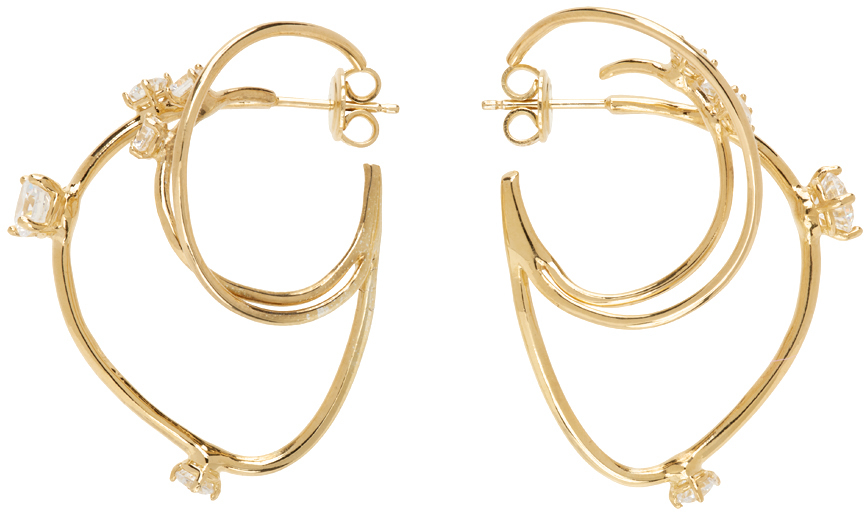 Panconesi Gold Constellation Hoop Earrings