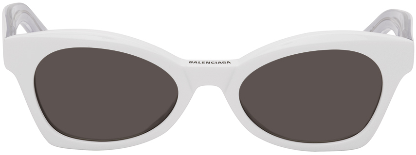 Balenciaga White Sharp Butterfly Sunglasses