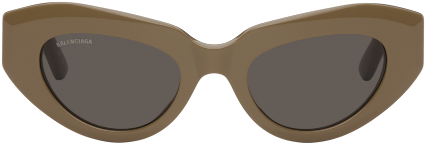 BALENCIAGA KHAKI RIVE GAUCHE SUNGLASSES