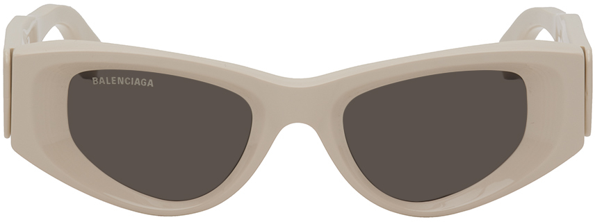 Balenciaga Beige Odeon Cat Sunglasses