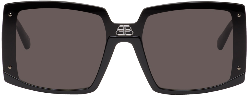 Amazoncom Balenciaga SquareRectangle Sunglasses Black Black Grey Luxury  Eyewear Made In Italy Injection Frame Designer Fashion for Everyday Luxury   Clothing Shoes  Jewelry