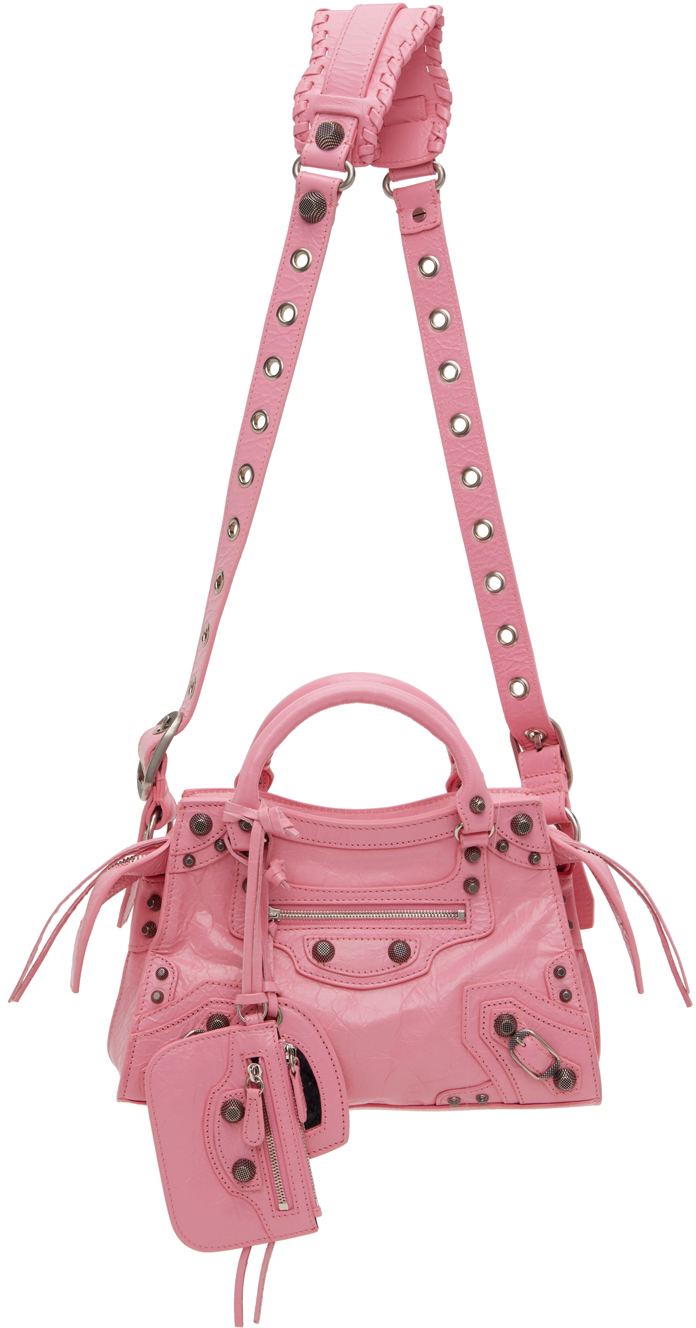New Balenciaga Le Cagole Mini Leather Crossbody Bag In Lilacsale  eBay