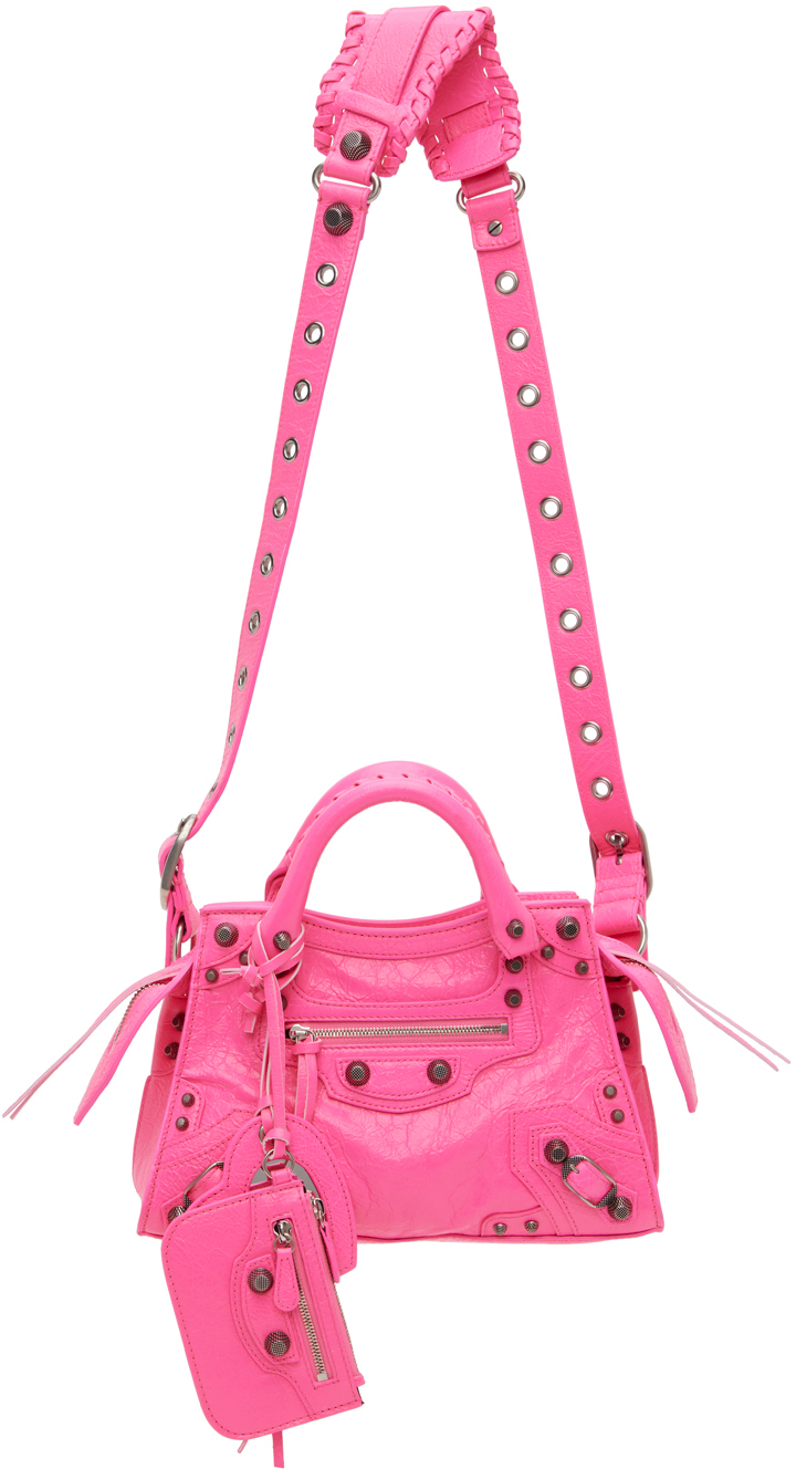 Balenciaga: Pink XS Neo Cagole Bag | SSENSE Canada