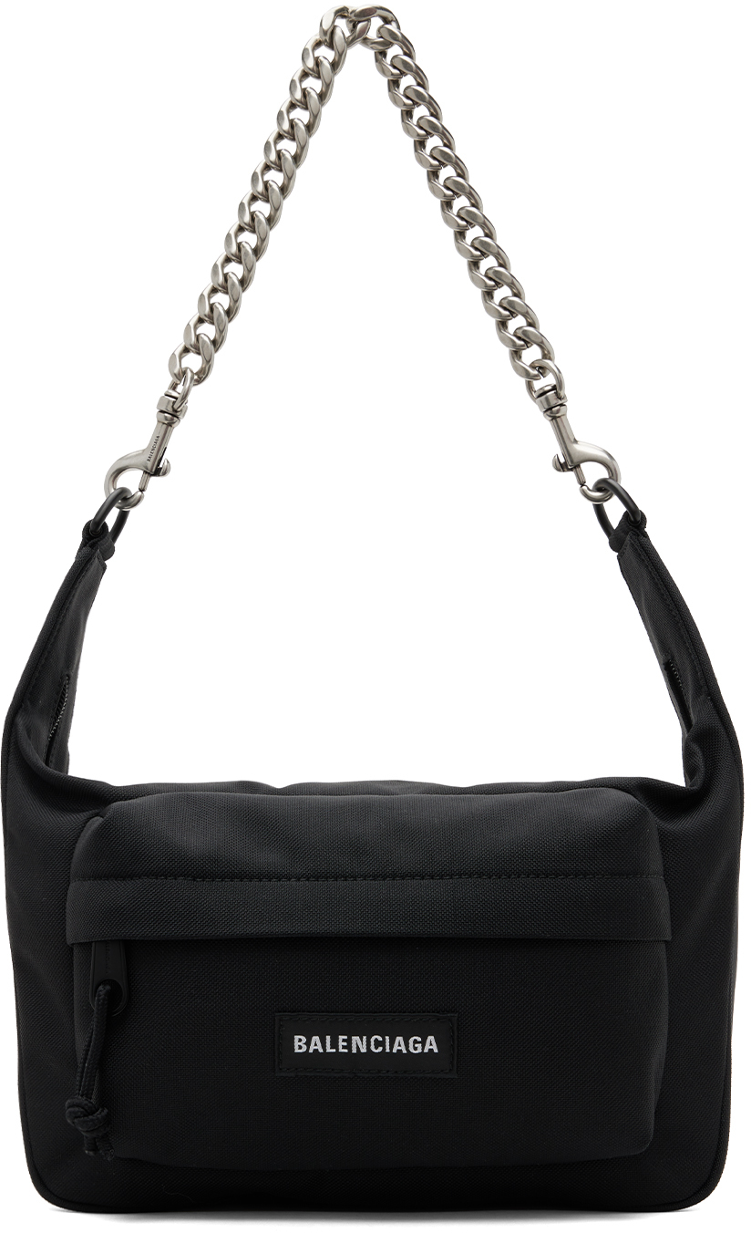 Balenciaga Black Medium Raver Chain Bag In 1000 Black