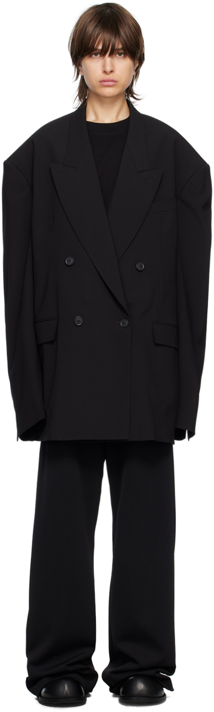 Balenciaga Black Oversized Blazer In 1000 Black