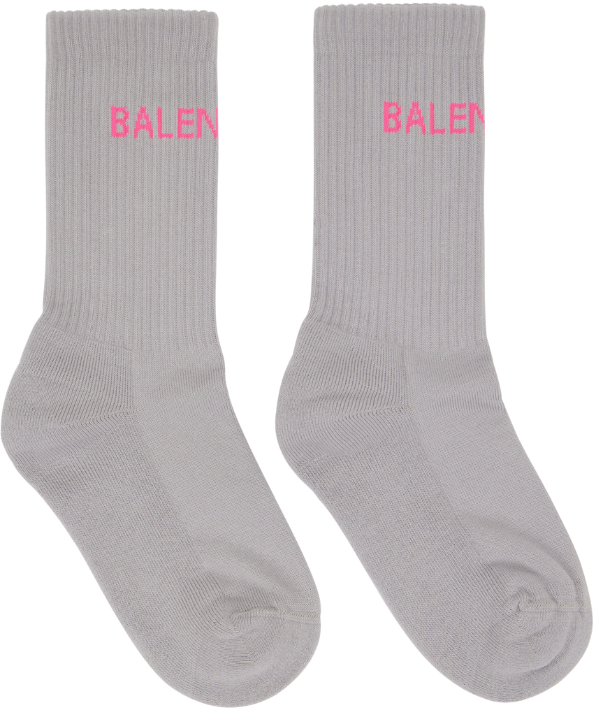 Balenciaga Gray Tennis Socks