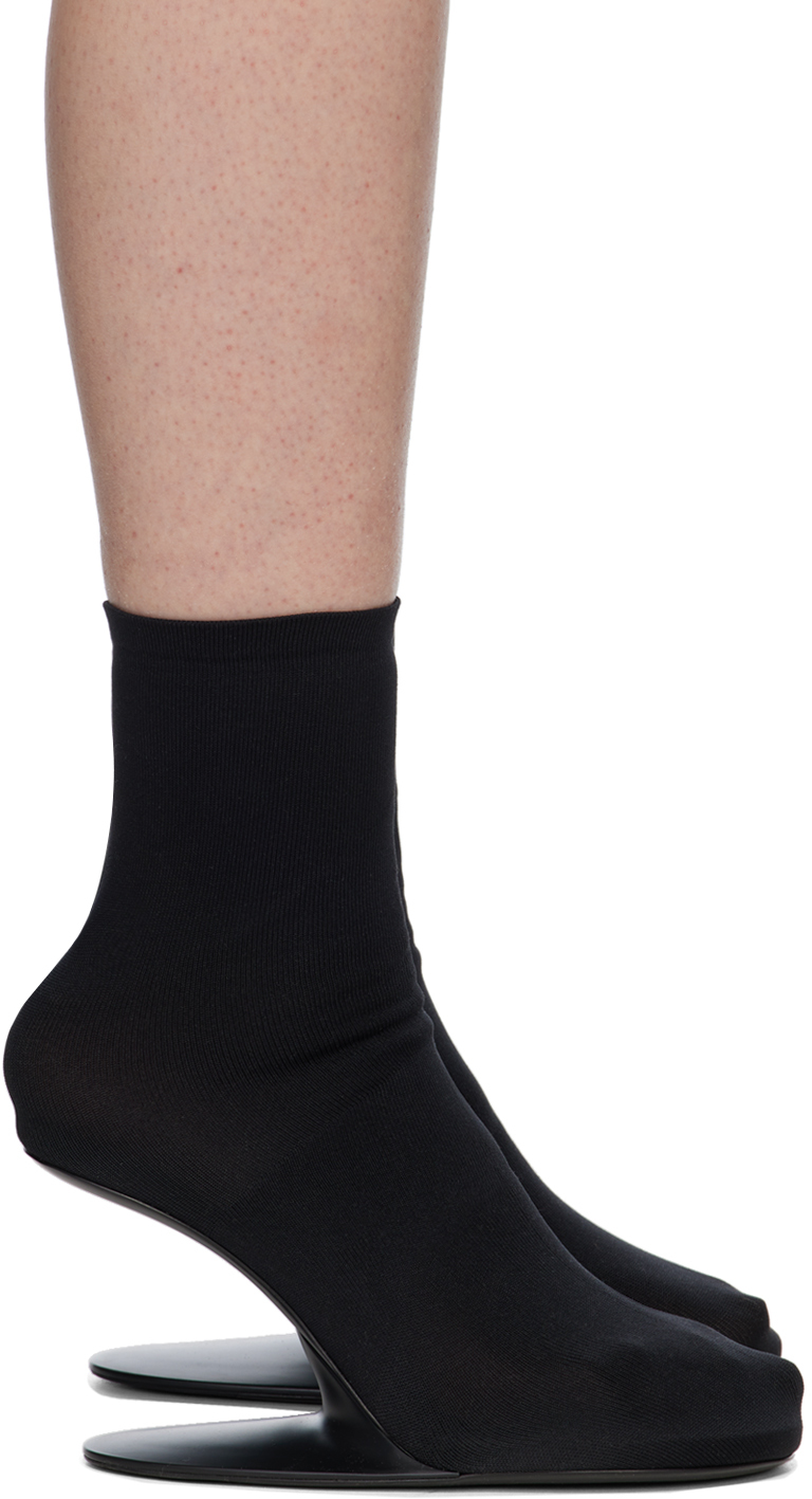 Balenciaga Stage Stretch Architectural-heel Sock Booties In Black