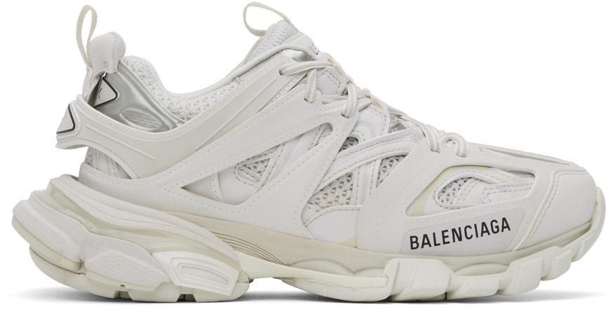 Balenciaga: Off-White Track Sneakers | SSENSE