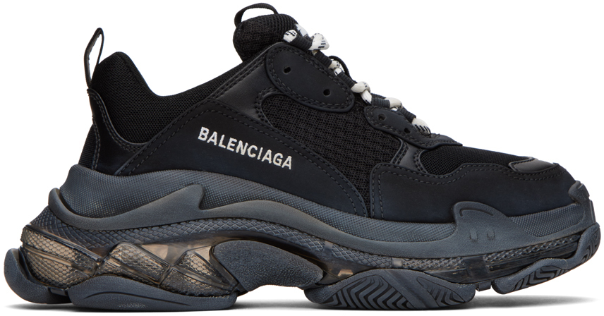 BALENCIAGA TRIPLE S BLACK WOMENS TRAINERS  Whats Your Size UK