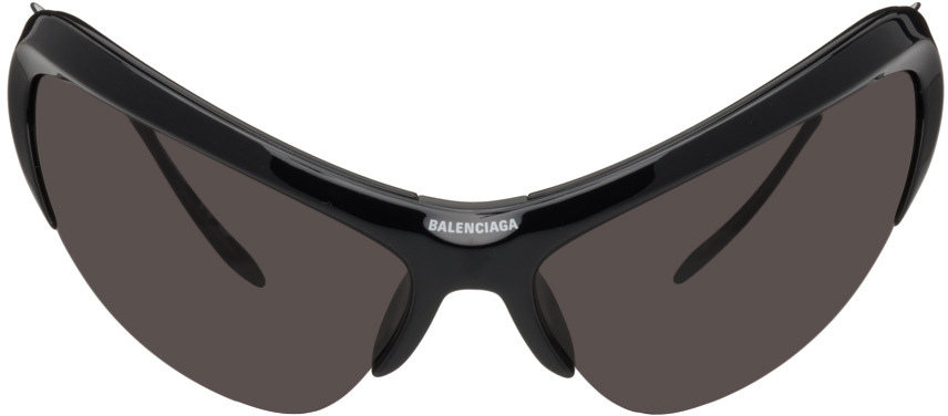 Balenciaga Black Wire Cat Sunglasses In Black-silver-grey