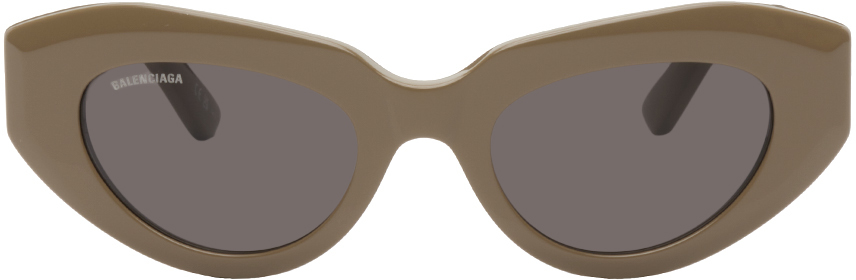 Balenciaga Brown Rive Gauche Cat Sunglasses