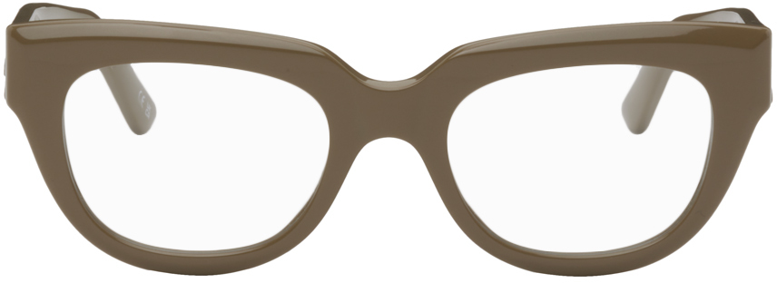 Balenciaga Taupe Square Glasses In Brown-brown-transpar